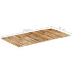 vidaXL Dessus de table bois de manguier solide 15-16 mm 120x60 cm
