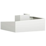 vidaXL Cache-pot de jardin Blanc 100 x 100 x 50 cm Acier