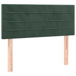 vidaXL Sommier à lattes de lit avec matelas LED vert foncé 120x190 cm
