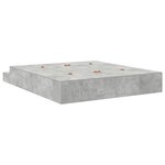 vidaXL Cadre de lit avec rangement Gris béton 236 5 x 180 x 31 5 cm