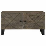 vidaXL Table basse noir 80x50x40 cm bois massif de manguier
