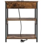 vidaXL Cabinet de chevet Chêne fumé 41 x 31 x 51 cm Bois d'ingénierie