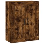 vidaXL Buffet haut Chêne fumé 69 5x34x180 cm Bois d'ingénierie