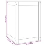 vidaXL Boîte à linge Blanc 44x44x66 cm Bois massif de pin