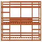 vidaXL Lit superposé triple sans matelas 80x200 cm bois de pin massif
