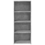 vidaXL Buffet haut gris béton 50x41x124 cm bois d'ingénierie