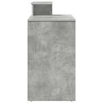 vidaXL Bureau avec Rangement Gris béton 120.5 x 44 x 88.5 cm