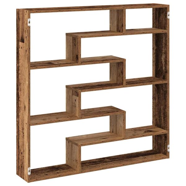 vidaXL Étagère cube murale 7 compartiments vieux bois bois ingénierie