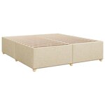 vidaXL Cadre de lit sans matelas crème 200x200 cm tissu