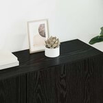 vidaXL Unité murale de TV 5 Pièces Chêne noir Bois d'ingénierie