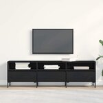 vidaXL Meuble TV Chêne noir 150 x 30 x 44.5 cm Bois d'ingénierie