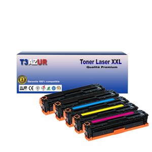 T3AZUR - 5x Toners compatibles avec HP Color LaserJet Pro MFP M282nw M283cdw M283fdn M283fdw avec puce