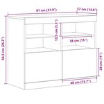 vidaXL Buffet Marron 81 x 37 x 67 cm Bois d'ingénierie