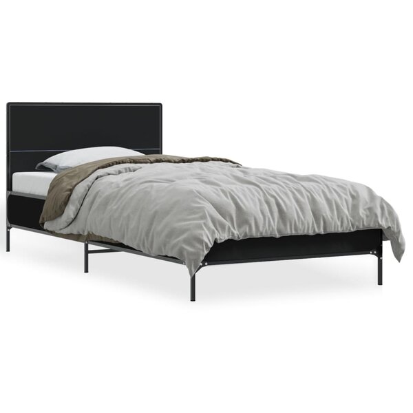 vidaXL Cadre de lit sans matelas noir 90x190 cm