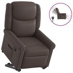 vidaXL Fauteuil inclinable marron brillant similicuir