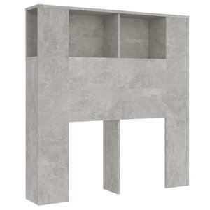 vidaXL Armoire de tête de lit Gris béton 100x18 5x102 5 cm