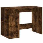 Bureau table poste de travail meuble d'ordinateur informatique étude chêne fumé 102 x 50 x 75 cm bois d'ingénierie brun 02_0023570
