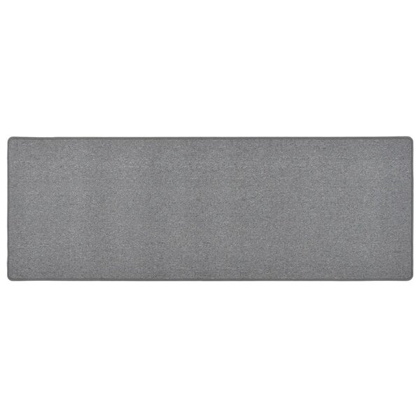 vidaXL Tapis de couloir Gris foncé 80x250 cm