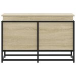 vidaXL Boîte de rangement avec couvercle chêne sonoma bois ingénierie