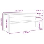 vidaXL Meuble TV Chêne noir 100 x 30 x 40 cm Bois d'ingénierie