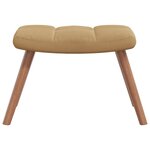 vidaXL Chaise à bascule avec repose-pied Marron Velours