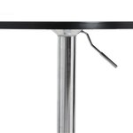 vidaXL Table de bar noir 50x50x90 cm bois d'ingénierie et acier chromé