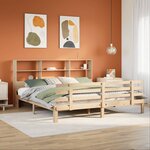 vidaXL Lit bibliothèque sans matelas 180x200 cm bois massif de pin