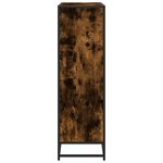 vidaXL Bibliothèque chêne fumé 97 5x33x107 5cm bois d'ingénierie métal