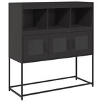 vidaXL Buffet noir 100 5x39x107 cm acier laminé à froid