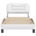 vidaXL Cadre de lit sans matelas Hvar blanc 90x200 cm similicuir