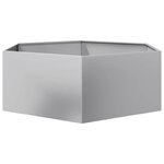 vidaXL Jardinière hexagone 138x120x45 cm acier galvanisé