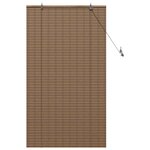 vidaXL Store de Fenêtre Géométrique Marron 90 x 160 cm Bambou