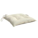 vidaXL Coussins de chaise lot de 2 blanc crème 50x50x7 cm tissu oxford
