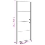vidaXL Porte de douche 91x195 cm Verre trempé demi-dépoli Noir