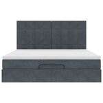 VidaXL Cadre de lit ottoman avec matelas gris foncé 160x200cm velours