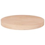 vidaXL Dessus de table rond Ø50x4 cm Bois de chêne massif non traité