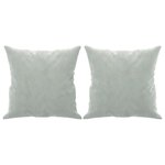 vidaXL Canapé 2 places avec oreillers gris clair 120 cm velours