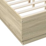 vidaXL Cadre de lit avec LED sans matelas chêne sonoma 120x190 cm
