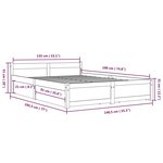vidaXL Cadre de lit sans matelas avec tiroirs blanc