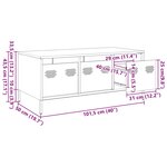 vidaXL Table basse noir 101 5x50x43 5 cm acier laminé à froid