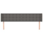 vidaXL Tête de lit avec oreilles Gris 203x16x78/88 cm Similicuir