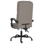 vidaXL Fauteuil de massage inclinable de bureau Taupe Tissu