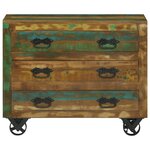 vidaXL Buffet avec 3 tiroirs 80x30x65 cm Bois massif récupéré