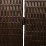 Classeur vidaXL 3 Panneaux Pliable Marron 146x180 cm Poly Rattan