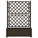 vidaXL Jardinière avec treillis 100x43x142 cm PP Moka