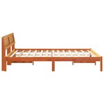 vidaXL Cadre de lit Marron cire 140 x 200 cm Bois massif en pin