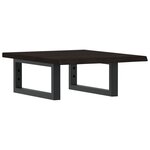 vidaXL Étagère de vasque murale acier et bois de chêne massif