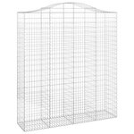 vidaXL Paniers à gabions arqués 7 Pièces 200x50x220/240 cm Fer galvanisé