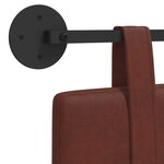 vidaXL Tête de lit suspendue Brun Brillant PU antique