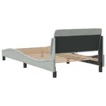 vidaXL Cadre de lit Dover gris clair 100x203 cm velours